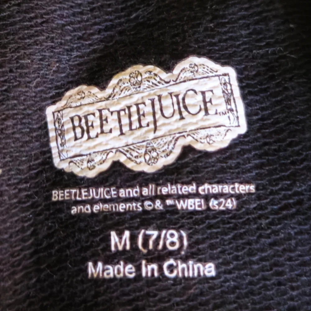 Beetlejuice Hooded Long Sleeve Sweater Dress Halloween Cosplay Fall Girls Med